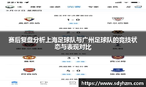 赛后复盘分析上海足球队与广州足球队的竞技状态与表现对比
